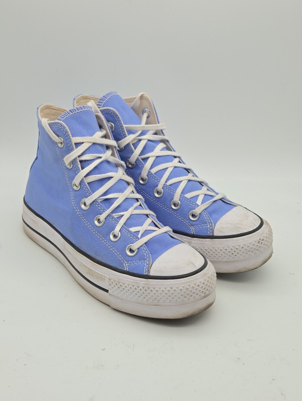 Converse Platform Lift Blue High-Top Sneakers Size Women's 7.5 - Picture 3 of 8
